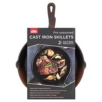 ChefElect Pre-Seasoned 8 & 10 inch Cast Iron Skillets, 2 count