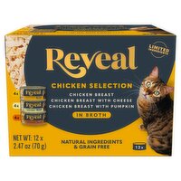 Reveal Natural Ingredients & Grain Free Cat Food Mixer in Broth, 2.47 oz, 12 count