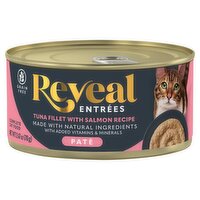 Reveal Entrées Tuna Fillet with Salmon Recipe Paté Complete Cat Food, 2.47 oz, 2.47 Ounce