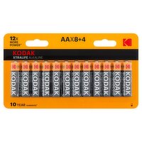 Kodak Xtralife 1.5V AA Alkaline Batteries, 12 count, 12 Each