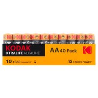 Kodak AA 1.5V Xtralife Alkaline Batteries, 40 count