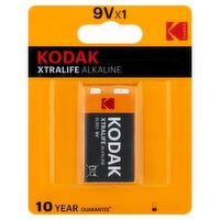 Kodak Xtralife 9V Alkaline Batteries, 1 count, 1 Each