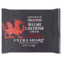 Abbey Farms Imported Extra Sharp Welsh Cheddar Cheese, 7 oz