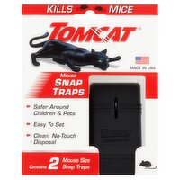 Tomcat Mouse Snap Traps, 2 count, 2 Each