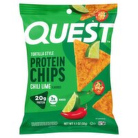 Quest Chili Lime Flavored Tortilla Style Protein Chips, 1.1 oz