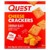 Quest Cheddar Blast Cheese Crackers, 1.06 oz, 4 count