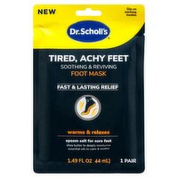 Dr. Scholl's Tired, Achy Feet Soothing & Reviving Foot Mask, 1 pair, 1.49 fl oz