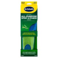 Dr. Scholl's Active Men's All-Purpose Sport & Fitness Insoles, Shoe Sizes 8-14, 1 pair