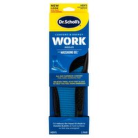 Dr. Scholl's Comfort & Energy Men's Work Insoles with Massaging Gel, Shoe Size 8-14, 1 pair