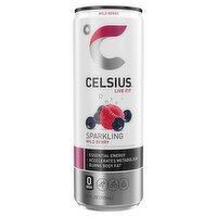 Celsius Live Fit Sparkling Wild Berry Energy Drink, 12 fl oz