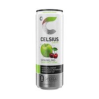 Celsius Live Fit Sparkling Green Apple Cherry Energy Drink, 12 fl oz, 12 Fluid ounce