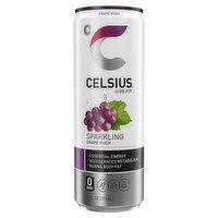 Celsius Live Fit Sparkling Grape Rush Energy Drink, 12 fl oz, 12 Fluid ounce