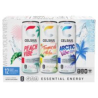 Celcius Live Fit Essential Energy Drink Variety Pack, 12 fl oz, 12 count