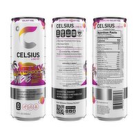 Celsius Live Fit Galaxy Vibe Sparkling Strawberry Watermelon Energy Drink Edition, 12 fl oz