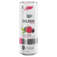 Celsius Live Fit Fizz-Free Raspberry Açai + Green Tea Energy Drink, 12 fl oz, 12 Fluid ounce