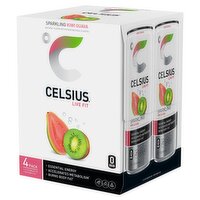 Celsius Live Fit Sparkling Kiwi Guava Energy Drink, 12 fl oz, 4 count