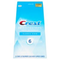 Crest 3D Whitestrips Classic Vivid Dental Whitening Kit, 20 count