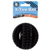 Pet Qwerks Toys X-Tire Ball Tire Tuff Jingle Ball Dog Toy