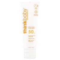 Think Baby Broad Spectrum UVA/UVB Zinc Oxide Sunscreen, SPF 50, 3 fl oz