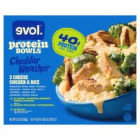 Evol 3 Cheese Chicken & Rice Cheddar Weather Protein Bowls, 13.5 oz