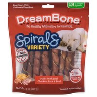 DreamBone Spirals Dog Chews with Chicken & Vegetables Variety, 18 count, 7.3 oz