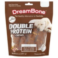 DreamBone Double Protein Dog Chews with Vegetables & Chicken, 10 count, 9.8 oz