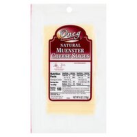 Oneg Natural Muenster Cheese Slices, 6 oz