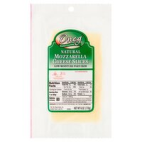 Oneg Low-Moisture Part-Skim Natural Mozzarella Cheese Slices, 6 oz