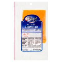 Oneg Natural Cheddar Cheese Slices, 6 oz