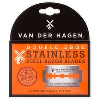 Van Der Hagen Double Edge Stainless Steel Razor Blades, 5 count