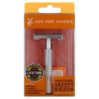 Van Der Hagen Chrome 85mm Handle Traditional Safety Razor