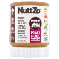 NuttZo Power Fuel Crunchy 7 Nut & Seed Butter, 12 oz