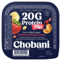 Chobani Flip 20g Protein Strawberry Banana Cashew Lowfat Greek Yogurt, 6 oz