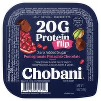 Chobani Flip 20g Protein Pomegranate Pistachio Chocolate Flavored Lowfat Greek Yogurt, 6 oz