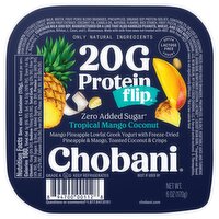 Chobani Flip 20g Protein Tropical Mango Coconut Lowfat Greek Yogurt, 6 oz