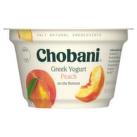 Chobani Peach on the Bottom Nonfat Greek Yogurt, 5.3 oz, 5.3 Ounce