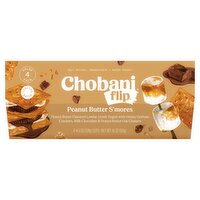 Chobani Flip Peanut Butter S'mores Cup Greek Yogurt Value Pack, 4.5 oz, 4 Count