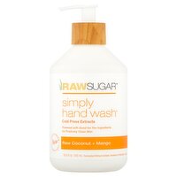 Raw Sugar Raw Coconut + Mango Simply Hand Wash, 16.9 fl oz