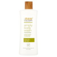 Raw Sugar Green Tea + Cucumber + Aloe Vera Simply Body Wash, 25 fl oz