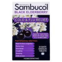 Sambucol Homeopathic Cold & Flu Relief Tablets 30ct