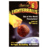 Eco Forest Light'n Go Lighterballs Firestarters, 6 count