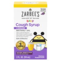 Zarbee's Baby Cough Syrup + Immune Dietary Supplement, 12-24 Months, 2 fl oz