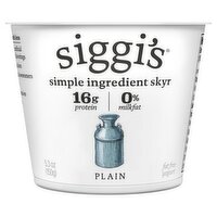 Siggi's Plain Fat Free Yogurt, 5.3 oz