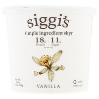 Siggi's Vanilla Nonfat Yogurt, 24 oz, 24 Ounce