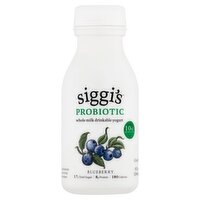 Siggi's Probiotic Blueberry Whole Milk Drinkable Yogurt, 8 fl oz