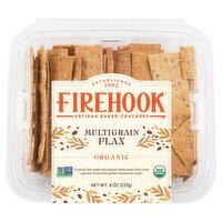 Firehook Multigrain Flax Organic Mediterranean Baked Crackers, 8 oz