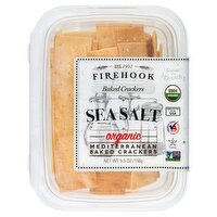 Firehook Sea Salt Organic Mediterranean Baked Crackers, 5.5 oz, 5.5 Ounce