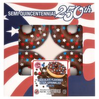 CT Bakery Chocolate Flavored Star-Sprinkled Donuts, 4 count, 12.69 oz