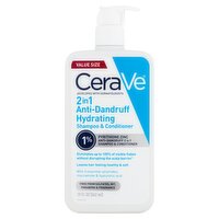 CeraVe 2 in 1 Anti-Dandruff Hydrating Shampoo & Conditioner Value Size, 19 fl oz, 19 Fluid ounce