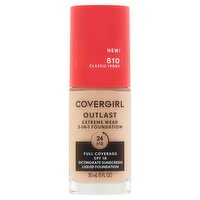 Covergirl Outlast 810 Classic Ivory Extreme Wear 3-in-1 Liquid Foundation, SPF 18, 1 fl oz